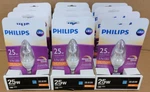 (lot Of 12) Philips 25W Replacement Led 2.7W Bulb - Blunt Tip Candelabra Base. Fixed Price $19.99.