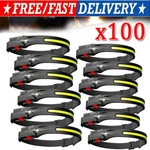 Cob Led Headlamp Usb Rechargeable Headlight Torch Work Bar Band. Fixed Price $12.59.
