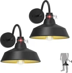 Motion Sensor Barn Lights 12.4'' Dusk To Dawn Wall Sconce 2-PACK Waterproof. Fixed Price $133.99.