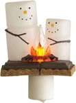 S'mores Snowman Campfire Electric Night Light, By Ganz. Fixed Price $29.95.