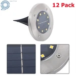 12 Pack Led Solar Disk Lights Outdoor Waterproof Pathway In-ground Night. Fixed Price $25.39.