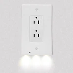 6 Pack Outlet Cover Built-in Led Night Light Bulbs Wall Plate Rectangle. Fixed Price $18.99.