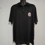 Pittsburgh Steelers Mens Size Xlt Tall Polo Shirt Black Short Sleeve Nfl. Fixed Price $12.94.