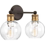 Progress Hansford 15-1/2 In. Vintage 2-LIGHT Antique Bronze Vanity. Fixed Price $74.00.