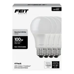 Feit Electric A19 Led Light Bulbs, 4 Count (pack Of 1), 3500K Neutral White. Fixed Price $16.99.