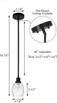 Xinbei Lighting Pendant Matte Black Hanging Kitchen Vaulted Ceilings. Fixed Price $26.95.
