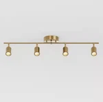 Vidalite Shura 4 Light Brushed Brass Led Track Rotatable Heads CE1009073. Fixed Price $119.99.