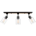 Globe Electric 59798 3-LIGHT Track Lighting Wood Toned And Matte Black Finish. Fixed Price $132.39.