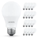 Luxrite A19 Led Light Bulb 8W=60W 3000K 800LM E26 Damp Rated Etl Listed 16-PACK. Fixed Price $30.99.