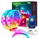 50FT Bluetooth Led Strip Lights,color Changing Music Sync With Remote Control. Fixed Price $24.83.