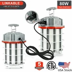 Led Temporary Work 80W Linkable Construction Lights 11360LM 5000K Etl. Fixed Price $65.15.