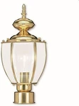 Livex Lighting 2009 02 Outdoor Post Polished Brass Clear Glass. Fixed Price $227.49.