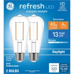 **ge Refresh Hd Daylight Led 40-WATT Replacement Clear Finish ST19. Fixed Price $7.99.