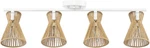Matte White 4-LIGHT Track Lighting With Twine Shades For Kitchen And Ceiling. Fixed Price $177.99.