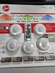 Hoover Wireless Led Surface-mounted Multi-color Accent Lights W/remote 5 Pack. Fixed Price $25.00.