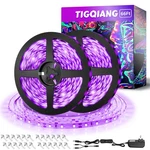 Tigqiang Black Light Strip, 20M/66FT Flexible Led Kit, 1200 Lamp .... Fixed Price $44.08.