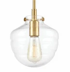 Elk Lighting Manhattan Boutique 46555/1 Brushed Brass 1-LIGHT 8"W Mini Pendant. Fixed Price $51.97.