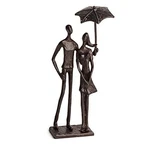 Danya Loving Couple Under Umbrella Bronze Sculpture - Design Metal Art. Fixed Price $67.99.