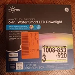 Ge Cync Reveal Hd 6" Full Color Wafer Smart Led Downlight / Wet Rated. Fixed Price $14.00.