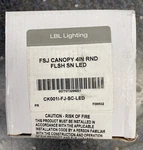 CK001I-FJ-SC-LED Lbl Lighting Fusion Jack 4 Round Flush Canopy Satin Nickel-new. Fixed Price $49.97.
