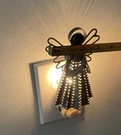 Vintage Galvanized Metal 3.5 Inch Angel Park View Night Light. Genuine Plug. Fixed Price $15.00.
