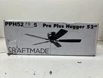 Craftmade Pro Plus Hugger 52 In. 3 Speed Reversible Motor Ceiling Fan Flat Black. Fixed Price $89.99.