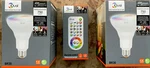 (2) Idual Color Changing BR30 Flood Light E26 Led Bulb With Remote Control. Fixed Price $29.95.
