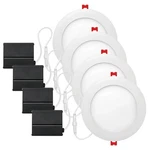 Globe Electric 6" Ultra Slim 12W Led Integrated Recessed Lighting Kit, 4-PACK. Fixed Price $124.99.