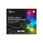 7 Pack Ge Cync Dynamic Effects Smart Led Hexagon Panels, Color Changing. Fixed Price $74.99.