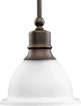 Progress Lighting 1-LIGHT Mini-pendant White Etched Glass P5078-20. Fixed Price $31.10.