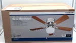 Hampton Bay UE42V-NI-SHB Middleton Brushed Nickel Ceiling Fan W/light Kit 42". Fixed Price $34.99.