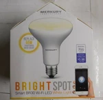 Merkury Innovations Bright Spot Smart BR30 Wi-fi Led White Light. Fixed Price $14.95.