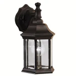 Kichler 9776 Black Chesapeake 11" Clear Glass Outdoor Wall Sconce. Fixed Price $60.78.