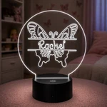 Personalized Butterfly Led Night Light Custom Name Kids Nursery Gift Lamp. Fixed Price $24.99.