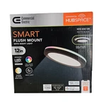 12" Hubspace Smart Cct Rgb Selectable Led Flush Mount Matte Black. Fixed Price $19.99.
