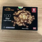 Twinkle Star 100 Led String Lights Plug Warm White 49 Feet New. Fixed Price $24.98.