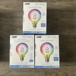Feit Electric 60 Watt Equivalent Smart Filament Globe Bulb Pack Of 3. Fixed Price $54.99.