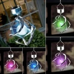 Solar Powered Wind Chimes Led Spiral Spinner Lamp Colour Changing Light. Fixed Price $16.74.