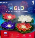Glo Merkury Led Floating Lily Pads 4 Pack Color Changing Lights Pool Pond. Fixed Price $14.99.