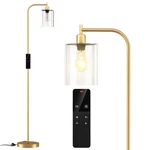 Wio-mio Industrial Floor Lamp With Glass Shade, 66" X 14" 10" W, Gold. Fixed Price $69.45.