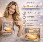 Moon And Stars Wish Upon Night Light Battery Operated- Clouds & New. Fixed Price $19.99.