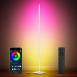 Luckystyle Smart Rgb Corner Floor Lamp, Bright Led Tall Modern With App Control. Fixed Price $63.98.