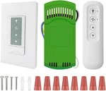 Universal Ceiling Fan Remote Control Kit, Wall Switch With Light Dimmer. Fixed Price $65.64.