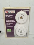 Nos Utilitech 3.5 " Led Puck Light 2 Ct #0165994 Aa Kitchen Closet Boat Rv. Fixed Price $9.95.