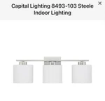 Capital Lighting Steele 8493CH-103 Chrome 3-LIGHT 23"W Bathroom Vanity. Fixed Price $119.95.