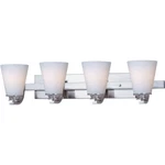 Maxim Lighting Conical 4-LIGHT Bath Vanity Satin Nickel 9014SWSN. Fixed Price $190.40.