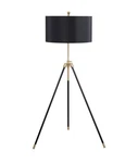 Coaster Furniture Modern Led Tripod Floor Black Drum Lampshade Gold Brass. Fixed Price $218.99.