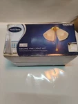Harbor Breeze Ceiling Fan Kit Polished Brass Alabaster Glass 4-LIGHT. Fixed Price $29.99.