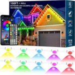 100FT Permanent Outdoor Rgb LIGHTS,IP67 Waterproof Smart Led Eaves Wit.... Fixed Price $66.39.
