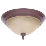 World Imports Olympus 2-LIGHT Flush Mount Crackled Bronze Tea Stained Glass New. Fixed Price $49.97.